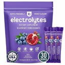 Keppi Electrolytes Powder Packets ... Mustikka Granaattiomena 30 Tarjoilua... Ei sokerin nesteytystä kaliumin, magnesiumin, natriumin, Keton, vegaanin, paastoamisen ystävällistä, nollakalorien nesteytyspakkausta
