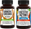 FarmHaven Turmeric Curcumin with Black Pepper and digestive Enzymes with 18 Probiootit & Yrtit