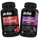 Munuaisten puhdistus Detox & Aktiivinen hiilihiili - Natural Cranberry & Uva Ursi Extract tukea munuaiset, rakko & virtsateiden terveys - Kookoshiili pillereitä vatsan kaasu & turvotus tuki