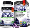 BioSchwartz Elderberry kapselit 60 Count + Probiootti 40 miljardia PMY 60 Count Bundle