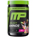 MusclePharm Select Aminon EAA + BCAAs, Post Treout Essential Amino Acids Powder, Pre Treout Energy Supplement miesten ja naisten haaraketju Aminohapot, 30 Tarjoilut (Sour Candy)