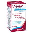 HealthAid V-Vein, Aidot ravintoaineet terveille jaloille ja jaloille, 60ct, kerran päivässä, sisältää ginkgoa, viinirypäleen siementä, C-vitamiinia ja mustikkaa, vegaania