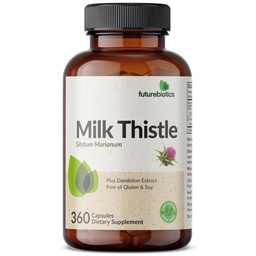 Futurebiotics Milk Thistle Silymarin Marianum & Voikukka Juurimaksan terveystuki, antioksidanttituki, detox, 360 kapselia