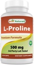 Best Naturals L-proliini Aminohapon ravintolisä 500 Mg, 120 Count (817716014456)
