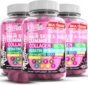 Multimane Collagen Gummies Biotin Keratin Hyaluronic Acid Bamboo C-vitamiini D-vitamiini E Folaatti Saw Palmetto Silica B3 Vitamiineja Hiusten iho ja kynnet Gummies by Clean Nutra
