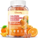 Kalsium Magnesium Sinkki Gummies D3 ja K2 - suuri imeytyminen Magnesium Glycinate 400 mg - sokeriton kalsium täydennysosa - tuki hermolihas mieliala ja immuniteetti - aikuisille miehet naiset Lapset