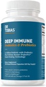 Tobias Deep Immunobiootit & Prebiootit, Dual Action Digestion & Immuunituki PreforPro Prebiootit & Viivästynyt julkaisu Spore Muodostaminen Probiootit naisille & miehille, 120 kapselia, 60 palvelinta