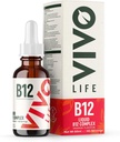 Vivo Life - B12-vitamiinikompleksi, High Potency Health Supplement, Orange Flavor Liquid Drops, 60ml, 60 tarjoilua