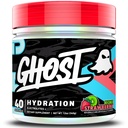 GHOST-kosteus, kiivit Strawberry, 40 Serv, Elektrolyyttijauhe - juomasekoitus magnesiumin, kaliumin, kalsiumin, C-vitamiinin ja tauriinin kanssa - Vegaani, soijasta, sokerista ja gluteenista vapaa