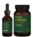 Global Healing Center - Liver Health & CoQ10 & BioPQ Shilajit Kit - Liquid Drops for Healthy Blood Flow, Vein Circulation & Advanced Heart, Aivojen tuki keskittymistä ja keskittymistä