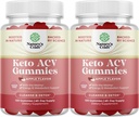 Keto ACV Gummies for Advanced Metabolia Support with Mother - Sokeriton ACV Keto Gummies for Body Cleanse and Detox - Apple Sider Vinegar Detox Supplement for Women & Men - 120 Chews x2