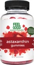 FeelGood Superfoods Astaksantiini Lisäravinteet, 6 mg Antioksidantti Gummies ihon ja silmien terveyteen, Berry Flavor, Vegan, ei-GMO, 60