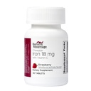 Bariatric Advantage Iron 18 mg ja C-vitamiini purutabletti - mansikka - 30 tablettia