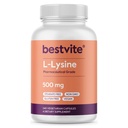 BESTVITE Filler-free L-Lysine 500 mg (240 Veg kapselia) - Vegan - Ei stearatteja tai täyteaineita - Ei GMO:ita - Ei dikalsiumfosfaattia - Aminohappoa Supporting Skin, Lip & Immuun Health *