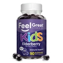 Tunne suuri vitamiini Co. Elderberry Gummies lapsille Immuunituki ...Luonnollinen antioksidantti Immuuni Booster C-vitamiini ja sinkki...
