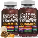 UUSI AGE Sieni Leijonan Mane Supplement Gummies - kattava sieni täydentää kognitiivisen & Immuuneja tukea, Reishi, Cordyceps - 120 Count
