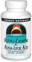 Source Naturals Acetyl L- Carnitine & Alpha- Lipoic Acid 650mg - 30 tablettia