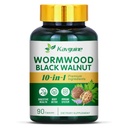 10 in 1 Wormwood kapselit - 90 kapselin täydennysosa, musta Walnut Hullit, Mausteneilikka, mustapippuri, kurkuma juuri, Piparminttu Leaf, tukee leikattu terveys & ruoansulatustasapaino