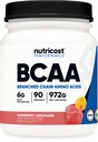 Nutricost BCAA Powder 2:1:1 (vadelma sitruuna, 90 tarjoilua)