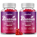 Kaliumsitraatti 1000 mg Gummies, kalium täydentää aikuisille Naiset ja miehet, tuki jalat ja lihasten terveys, 120 purutablettia