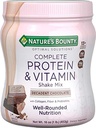 Täydellinen proteiini & Vitamiini Shake Mix luonnon Bounty Optimal Solutions, sisältää C-vitamiinia immuuniterveyteen, Decadent Chocolate Flavor, 1 lb