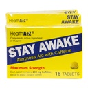 HealthA2Z® Pysy hereillä 200 mg kofeiini 200 mg Hälytyslaite kofeiinilla 3 pakkausta 16 vyötä (48 tablettia yhteensä)