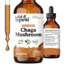 Wild & Organic Chaga Mushroom Drops - Immuunituki Chaga Extract - Liquid Mushroom Supplement for Immuniteetti - Vegan, Sokeri & Alkoholiton Tincture - 4 fl oz
