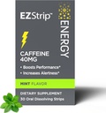 Energy Supplements - Mint Flavor, 30 Count - Ratkaiseva nauhat 40 mg kofeiini auttaa Energize Your Day ja Boost Performance - Valmistettu Yhdysvalloissa, Sokeri ja Gluteeniton