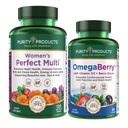 Puhtaus Tuotteet Naiset Täydellinen Multi + OmegaBerry Fish Oil Naisten Multi (Tuki virtsateiden terveys, Immuuni, Bone, Hiukset, iho, Nails + More) - OmegaBerry (1250mg Omega-3, D3-vitamiini + More)