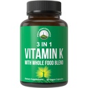 K-vitamiini, jossa on 25+-vihannes- ja hedelmäsekoitus Max-absorptioon. Vegaanikapseleiden liite. Vitamiinit K1, K-2 MK4 + K2 Natto MK7. Vaihtoehto Dropsille. VIT K 2 ja MK-7