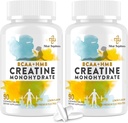 8-in-1 Creatiini Monohydraatti, BCAA & HMB, 5000 mg miehille & naisille, Creatiini Chews lihasten, elpyminen, Endurance & Strength, korkea imeytyminen, sitruunan maku, sokeriton, 180 tablettia