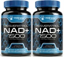 WELLNESS LABSRX NAD täydennysosa, 1500 mg - Liposomaalinen NAD+ Täydennys Resveratrol, NAD Plus Boosting - Tuki soluterveyden, kestävyys & terve ikääntyminen - Ultra vahvuus kapselit, USA Made - 2 pakkaus