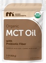 Organic MCT Oil Powder with Prebiotic Fiber,1 Pound (± 16 Ounce), Fast Fuel for Body and Brain, C8 MCT Oil for Coffee Creamer, Ei muuntogeenisiä organismeja, Keto Diet, Vegan