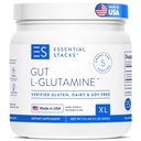 Essential Stacks Gut L-glutamine Powder - Exclusively Made in USA - Pure L Glutamiini Powder for Gut Health (100 tarjoilua, makuamatonta)
