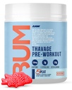 RAW Pre Treenout Powder, Thavage (5 Turvetta, Red Gummy) - Chris Bumstead Sports Nutrition Supplement for Men & Women - Cbum Pre Treenout for workout, Hydration, Mental Focus & Energy - 40 Servings