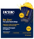 Beme BeZen Sleep Aid Supplement Natural ilman melatoniinia - 2X Imeytyminen kuin pillereitä - uniapuja aikuisille magnesiumia, Ashwagandhaa, kamomillaa, L-Theanine & GABA - herkullinen ananas