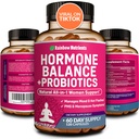 Hormonitasapaino + Probiootit naisille- Natural Menopause Relief, painonhallinta, turvotus, kuumat välähdykset, PMS ...
