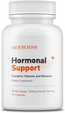 Hormonaalinen tuki - Hormoni Balance Supplement naisille, PMS tuki täydentää & Hormone Harmony naisille, tukee energiaa, mielialan kierrokset, kuumat välähdykset, menopause Hormonaalinen tasapaino (60 Caps)