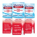 Mucinex Sinus-Max Nasal Spray Decongestant, 12 tuntia yli-The-Counter nose Spray for Sinus Relief, Nasal Decongestants for Adults, Jäähdytysmentol, 0,75 Fl Oz (paketti 3)