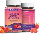 2 Pack hiukset iho ja kynnet Gummies Biotin Collagen vitamiineja naisille - Tuki terveet hiukset, iho & kynnet - 120