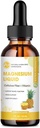 M tuuman magnesium Glycinate Liquid, suuri imeytyminen Magnesiumnestetippa, jossa on selluloosakuitua, bromaiinia, B6-vitamiinia, C-vitamiinia, sinkkiä, magnesiumia lapsille ja aikuisille, ananasmaahto, 1 pakkaus