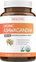 USDA Organic Ashwagandha Supplement - High Potency Ashwagandha Pills Made with Organic Black Pepper for Enhanced Absorption - Vegaani non-GMO Made in the USA & Lab Varmennettu (1 kuukauden toimitus)