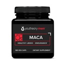 Youtheory Miesten Maca - Vegan Maca Supplement for Miehet - Tukee energiaa, kestävyyttä ja kestävyyttä* - Maitotuotteet, soija ja gluteeniton - 120 kasviskapselit