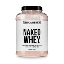NAKED Strawberry Whey Protein - Kaikki Natural Grass Fed Whey Protein Powder + Kuivatut mansikat + Coconut Sugar- 5lb Bulk, GMO-vapaa, soijaton, Gluteeniton. Apu lihasten kasvu & Recovery - 61 Tarjoukset