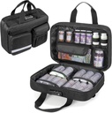 Damero Locking Pill Bottle Organizer, Medicine Storage Bag Lääkkeet Organizer Travel Carrying Case suurille pillereitä pullot, lääkkeet ja lääketieteelliset tarvikkeet, musta