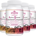 1500 mg Liposomal Active Hexose Correlated Supplement,480 Soft Gels Beta-Glucans Natural Mushroom Extract, Immunomy System, Maksan toiminta, Säilytä T-Cell & Killer Cell aktiivisuus