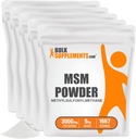 BulkSupplements.com MSM Powder - Metyylisulfonyylimetaani, MSM Supplement - MSM Pure Powder, MSM 3000mg - Joint Health, Gluteeniton, 3000mg per Serving, 5kg (11 lbs) (Pack of 5)