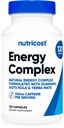 Nutricost Natural Energy Pills Complex 120 kapselia, 100mg kofeiini - Gluteeniton - ei-GMO