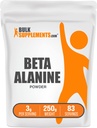 BulkSupplements.com Beta Alanine Powder - Beta-Alanine Supplement, Pre-Workout Supplement - makuamaton & Gluteeniton, 3g per tarjoilu, 250g (8.8 oz) (pakkaus 1)