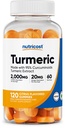 Nutricost Turmeric Gummies 2000mg Tumeric per Serving (120 Gummies) - 60 Tarjoilut
